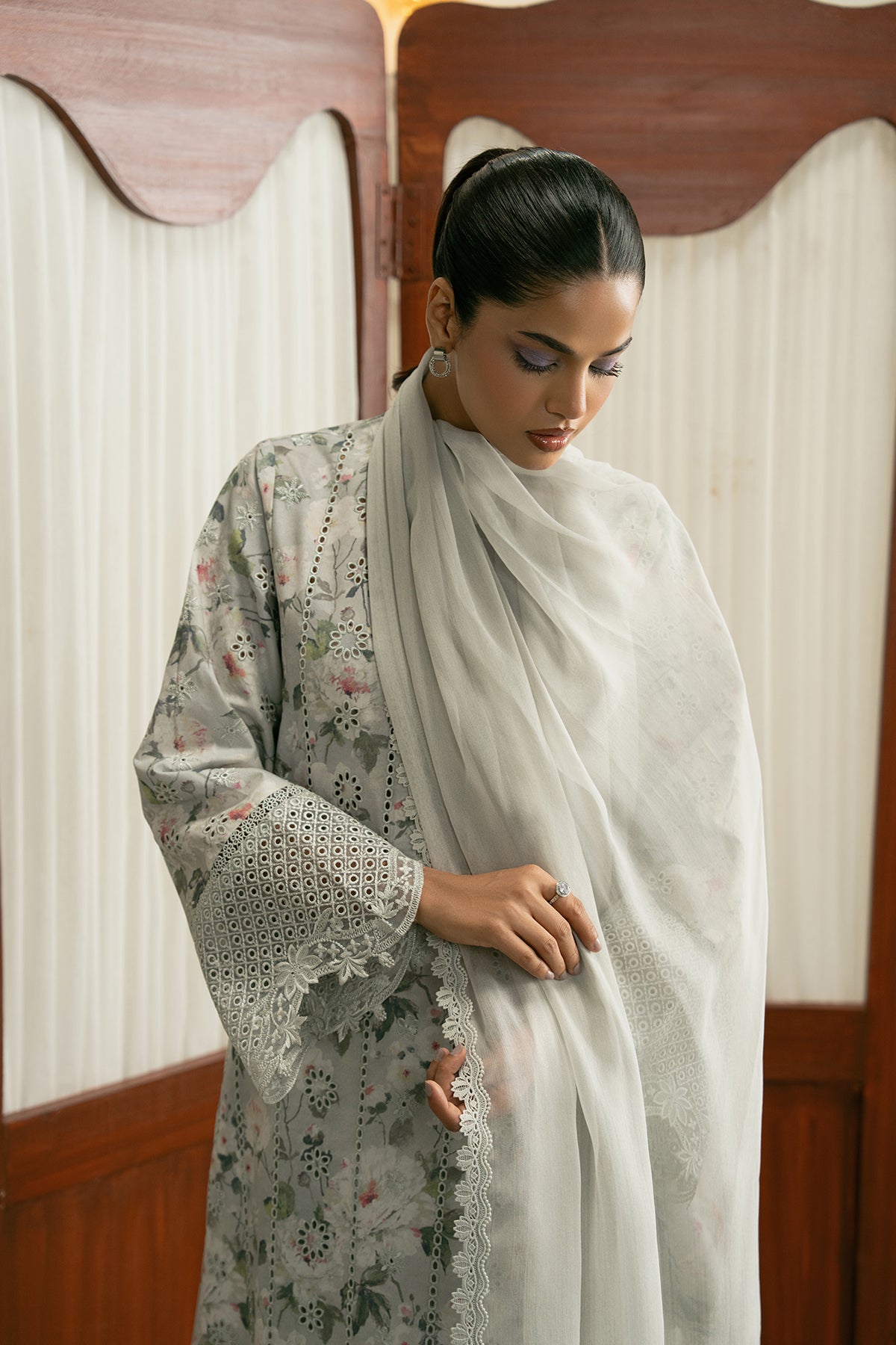embroidered summer suit