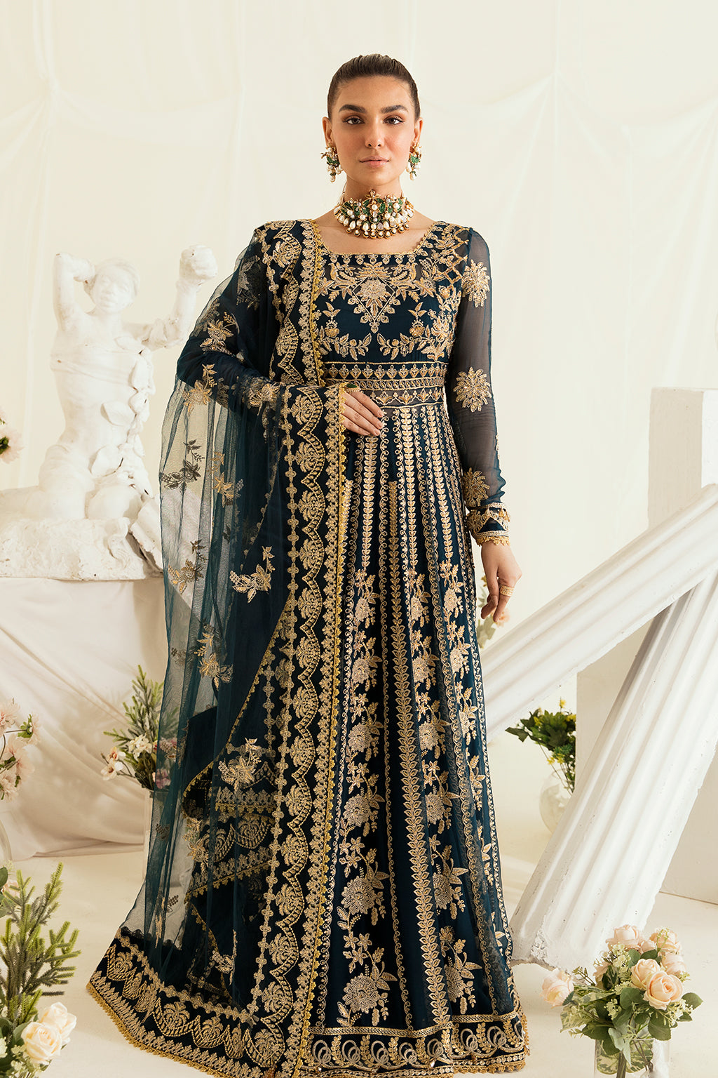 organza embroidered dress