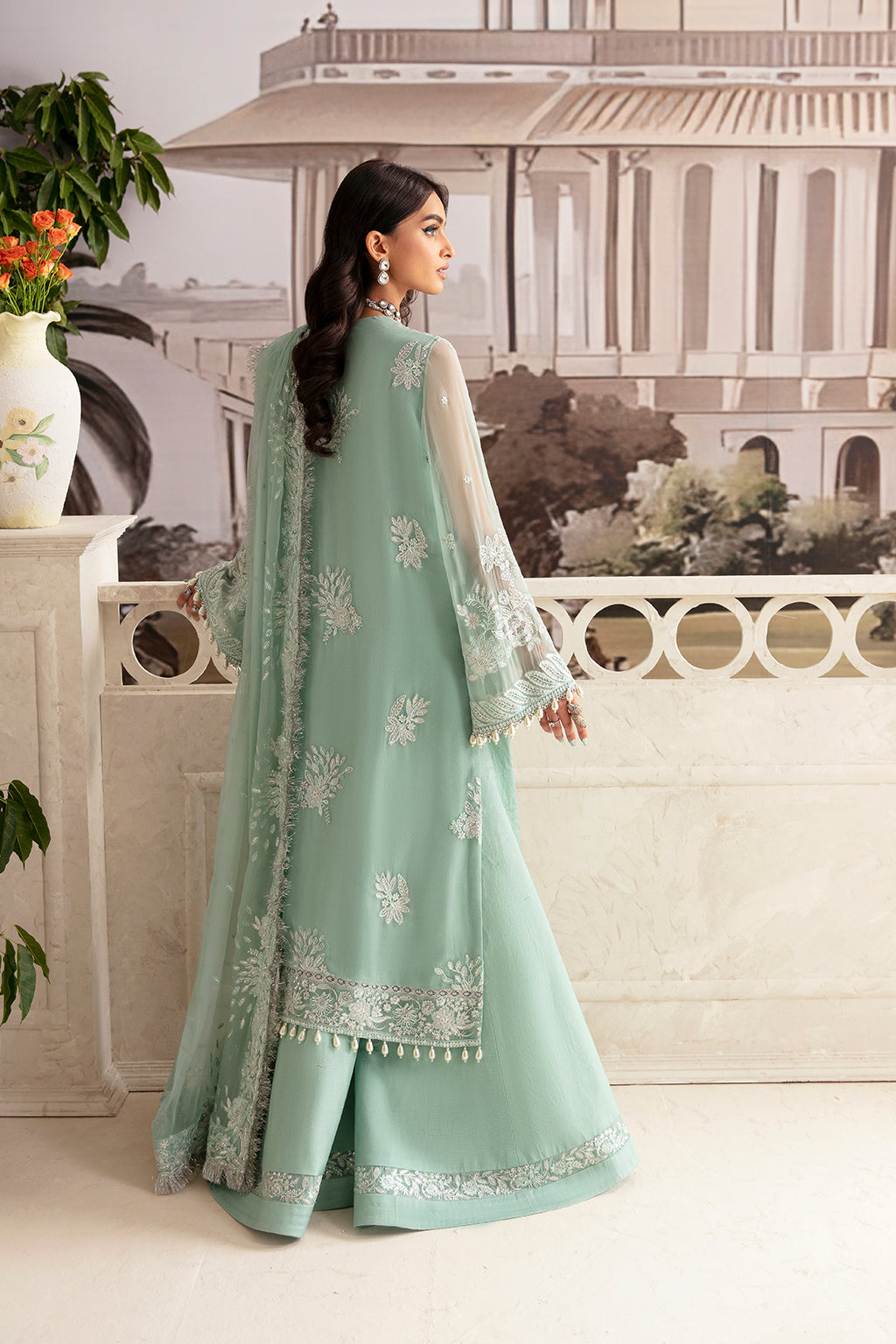 Chiffon Embroidered dress