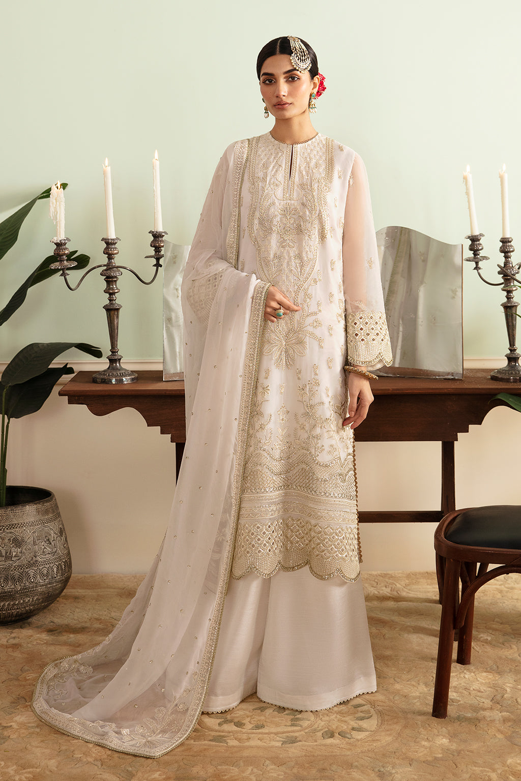 embroidered wedding dress