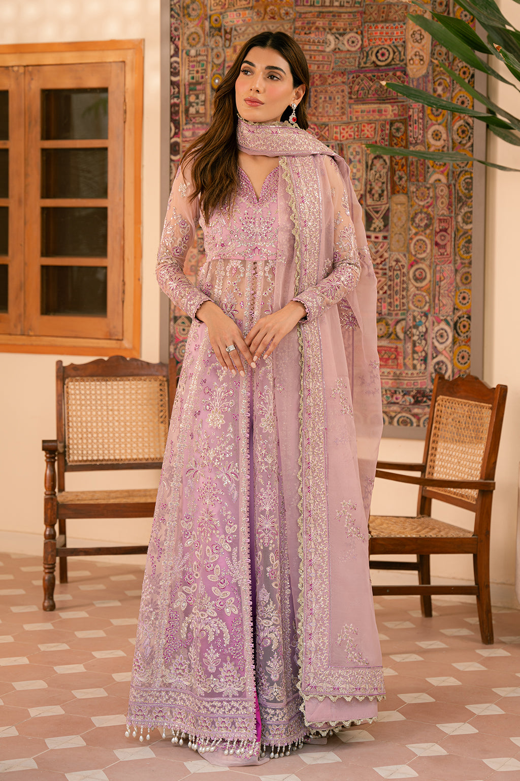 organza embroidered dresses