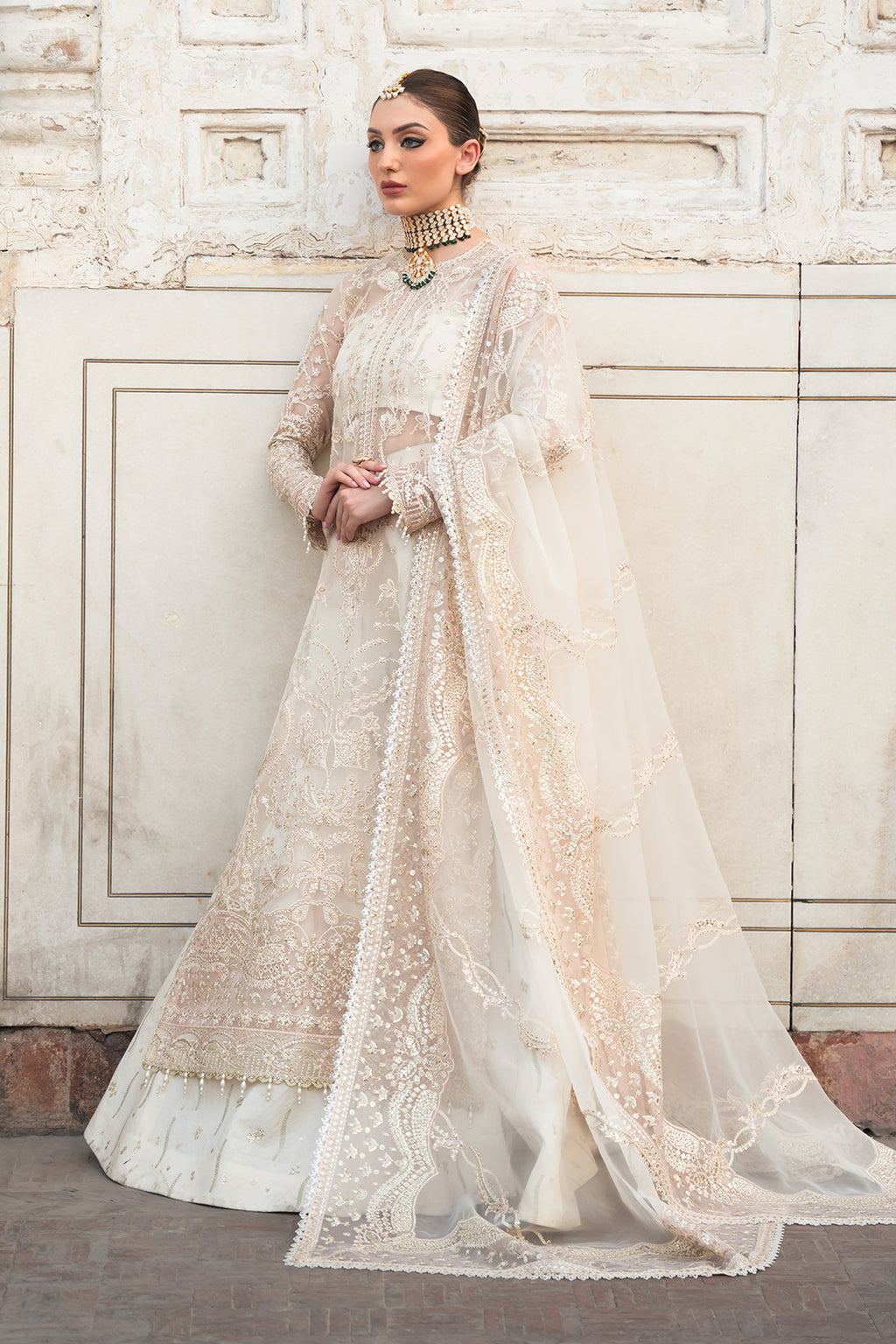 printed organza dupatta