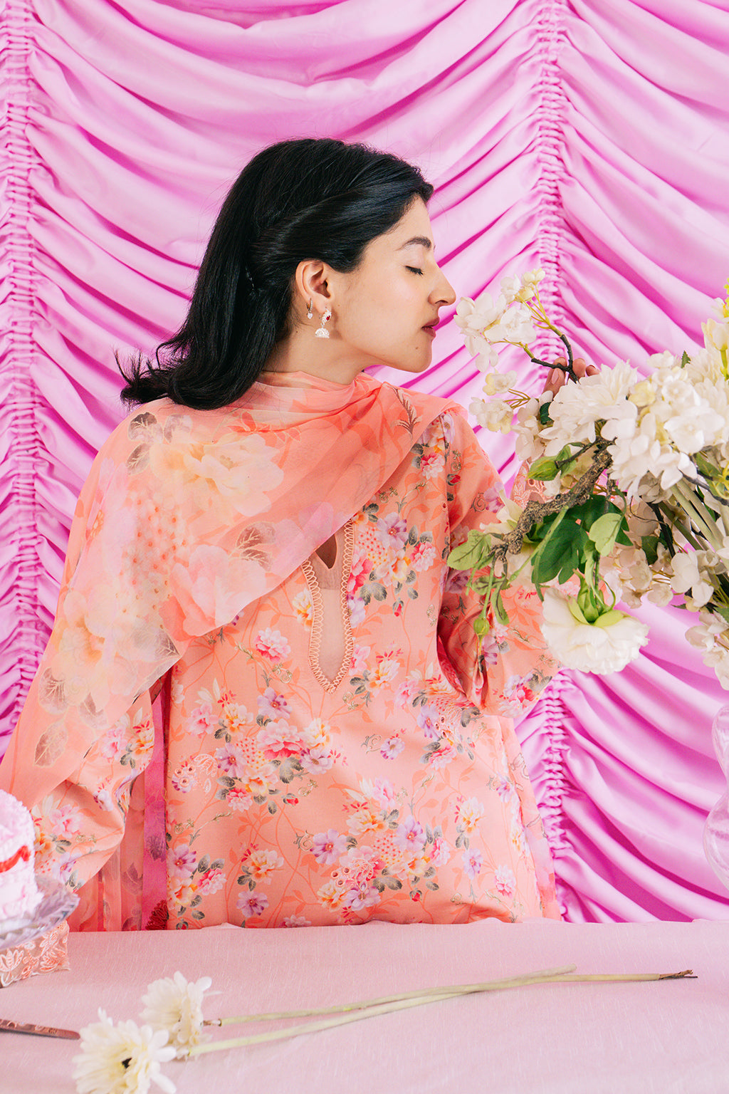 Brown Pakistani Maxi Dress | Ayzel | Fleur De Lis Formals’23 | Camellia