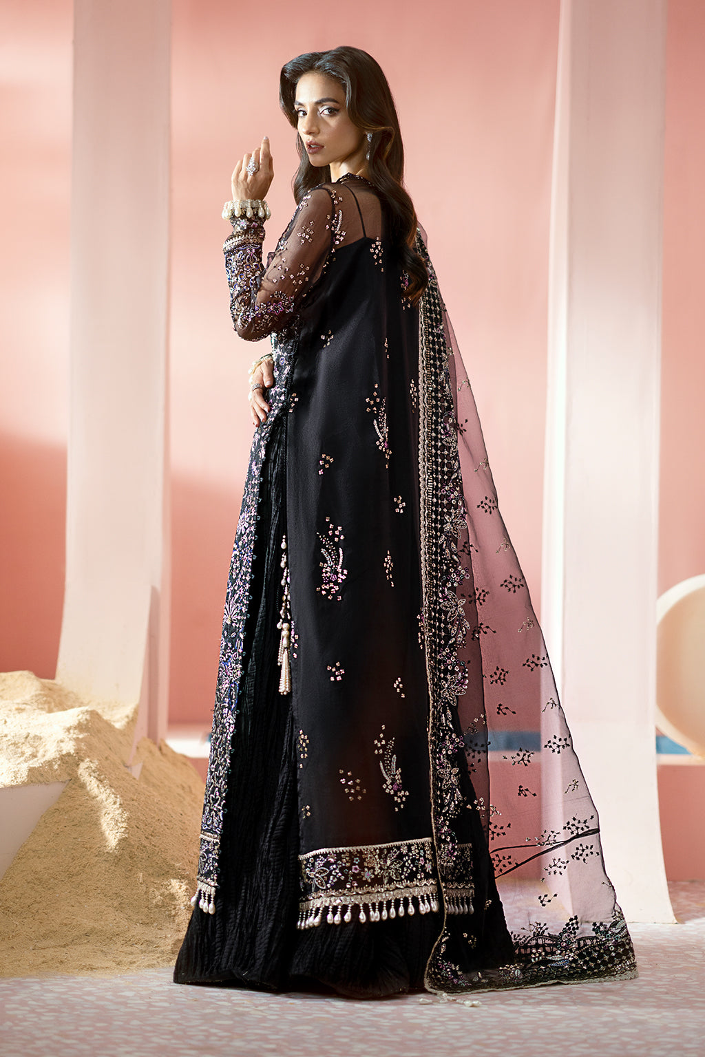 organza embroidered dresses
