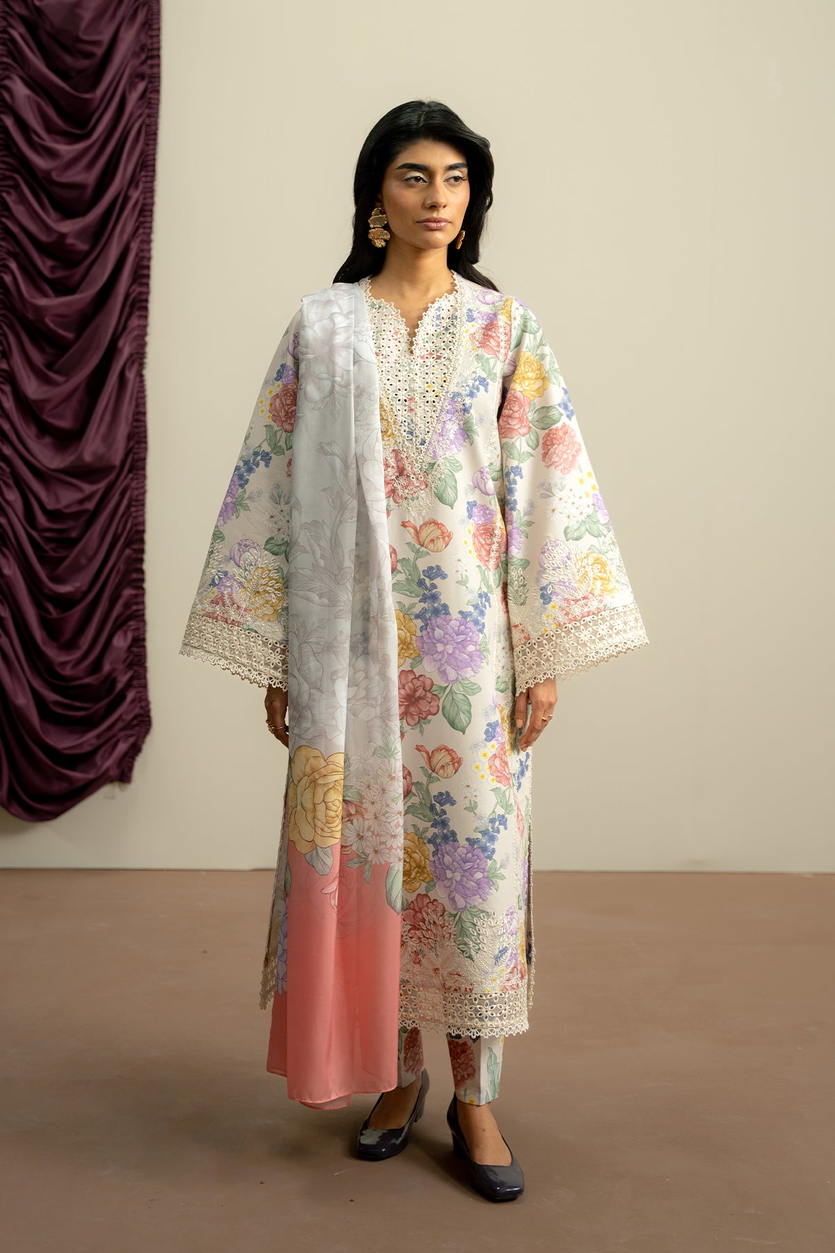 printed lawn suit