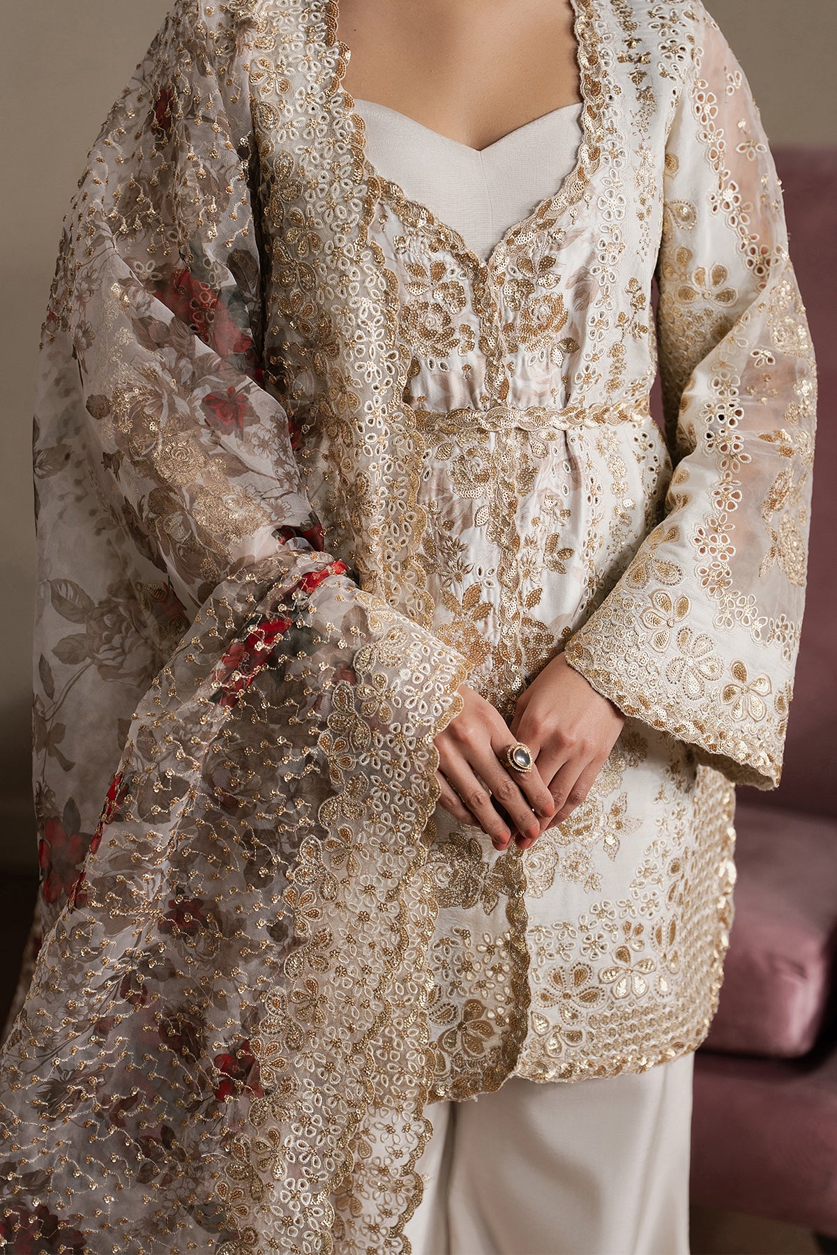 Festive embroidered outfit Pakistan