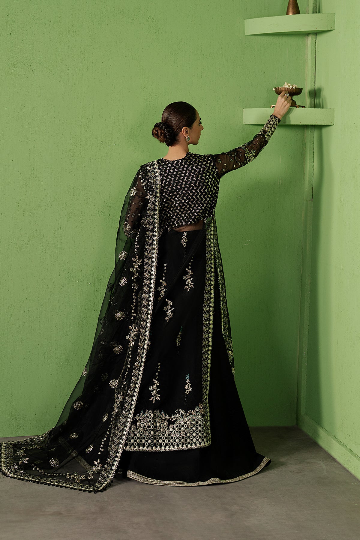 Ayzel Manzar embroidered formal wear
