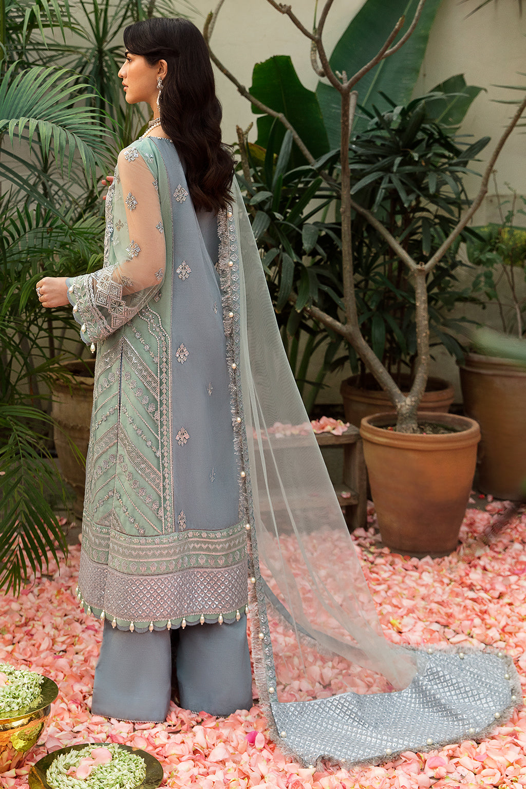 organza embroidered dresses