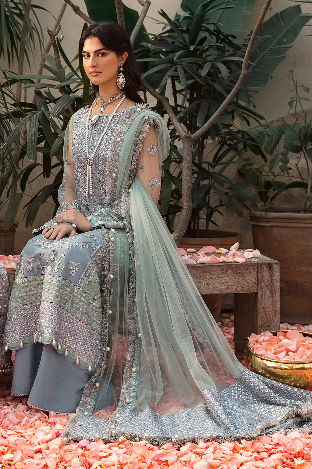 net embroidered dresses